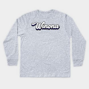 Winona - Winona State University Kids Long Sleeve T-Shirt